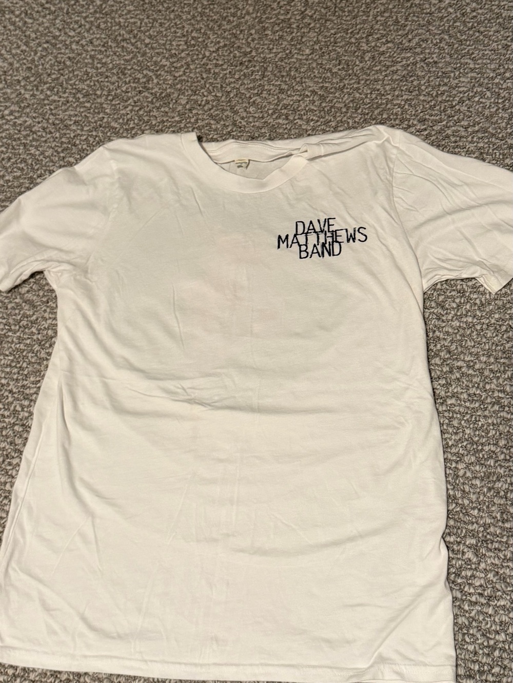 Medium White Dave Matthews Band Short Sleeve Tee Organic Cotton